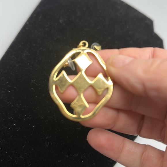 Gold Geometric Earrings - Picture 5 of 7